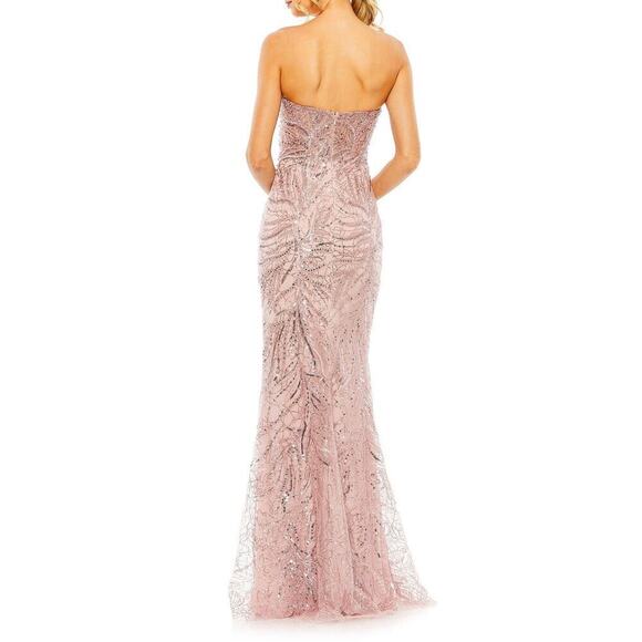 Mac Duggal Strapless Embellished Sequin Column Gown Size 10 NWT - Picture 3 of 13